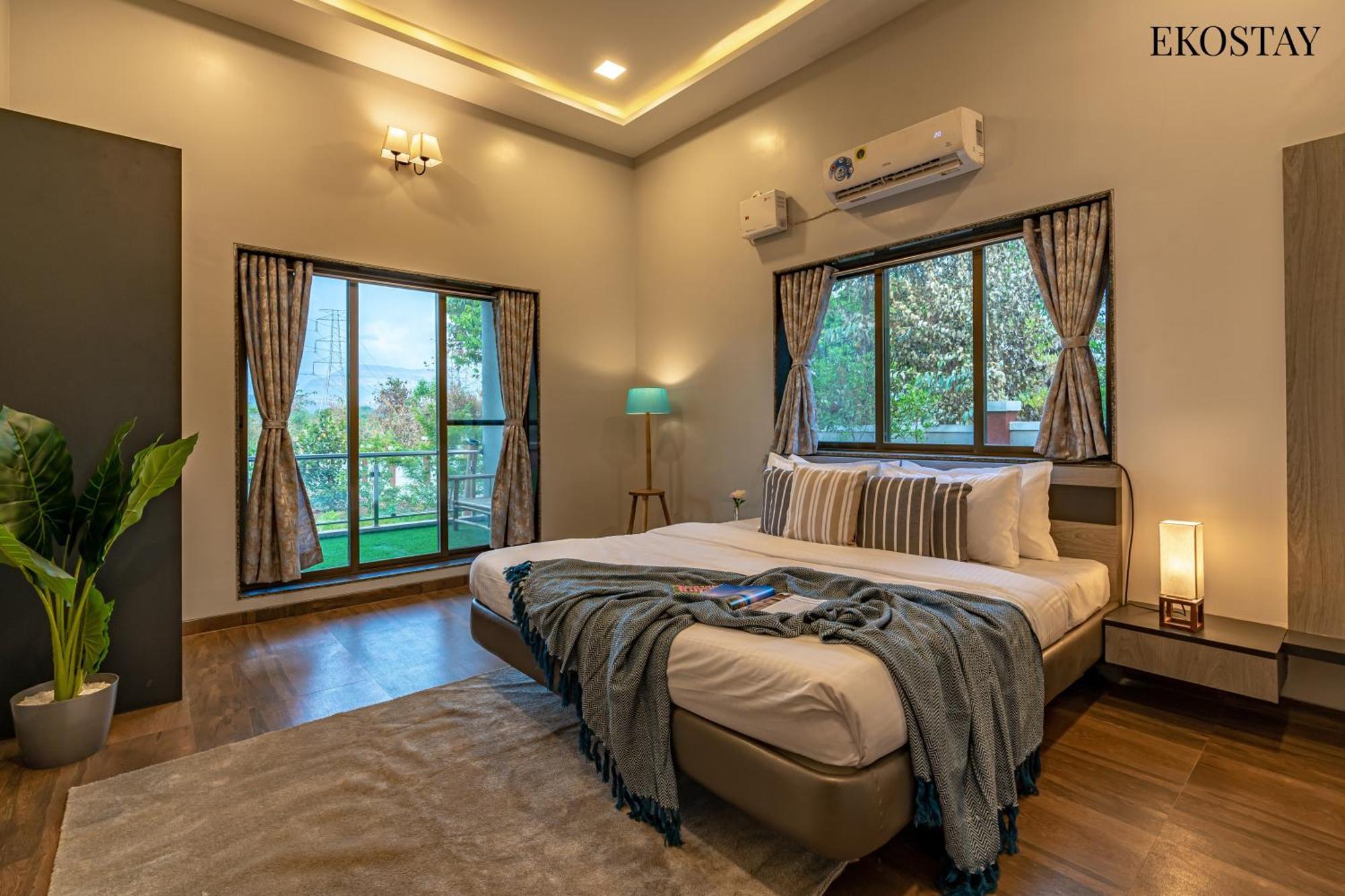Ekostay Gold Palm Estate I Cricket Turf I Rain Dance I 2 Acre Property 카르자트 외부 사진